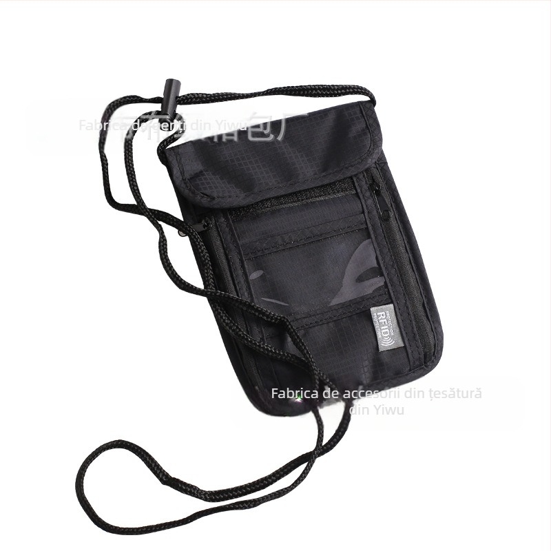 Geantă impermeabilă pentru pașaport cu protecție RFID, organizator de documente pentru călătorii, geantă messenger din nylon, model 016