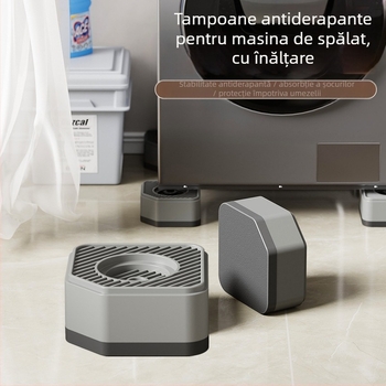 Suport pentru picioarele mașinii de spălat și frigider – anti-alunecare, reglabil, mobil, fără montaj, din plastic