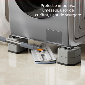 Suport pentru picioarele mașinii de spălat și frigider – anti-alunecare, reglabil, mobil, fără montaj, din plastic