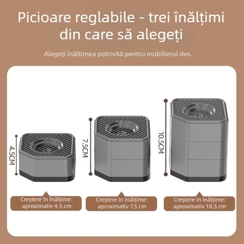 Suport pentru picioarele mașinii de spălat și frigider – anti-alunecare, reglabil, mobil, fără montaj, din plastic