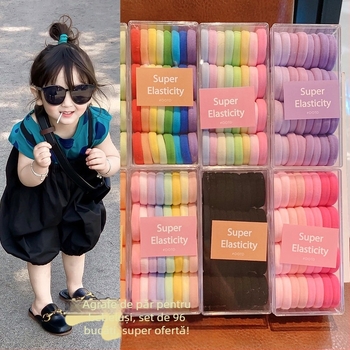 Bandă de păr pentru copii, din material textil, stil japonez/koreean, elasticitate mare, durabilă