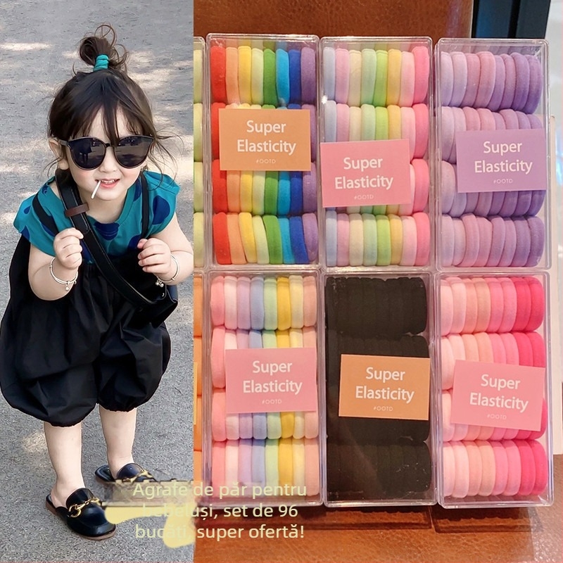 Bandă de păr pentru copii, din material textil, stil japonez/koreean, elasticitate mare, durabilă