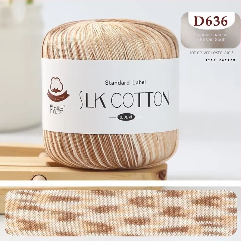 Fire Nr.6 dantelă – amestec mătase-bumbac-vlă; lucrat manual/DIY; delicat cu pielea; anti-piling