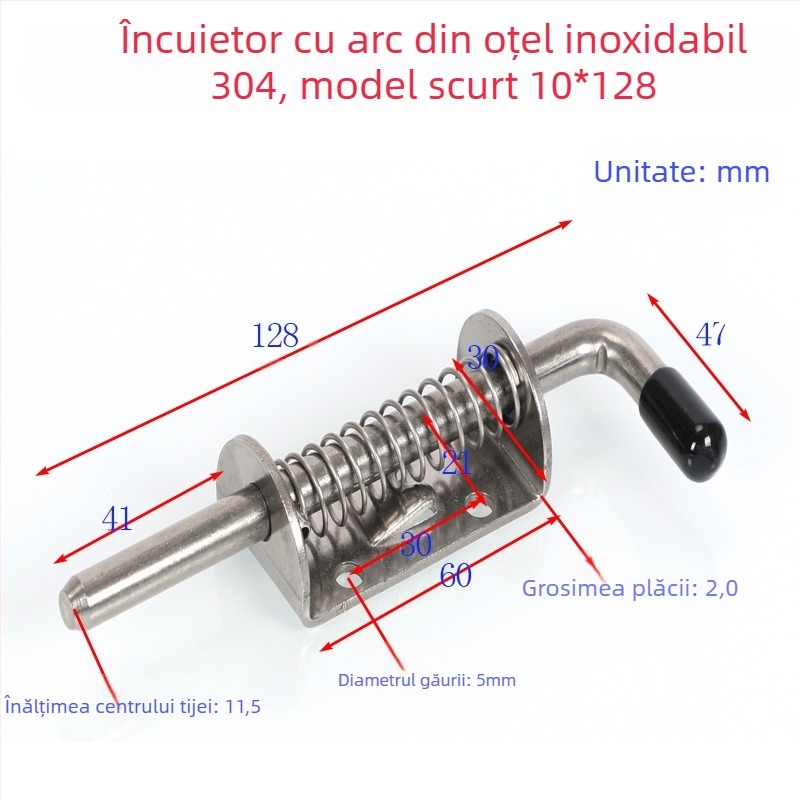 Încuietoare cu arc din oțel inoxidabil 304 pentru ușile dulapurilor echipamentelor mecanice, stil modern minimalist, model: specificații multiple