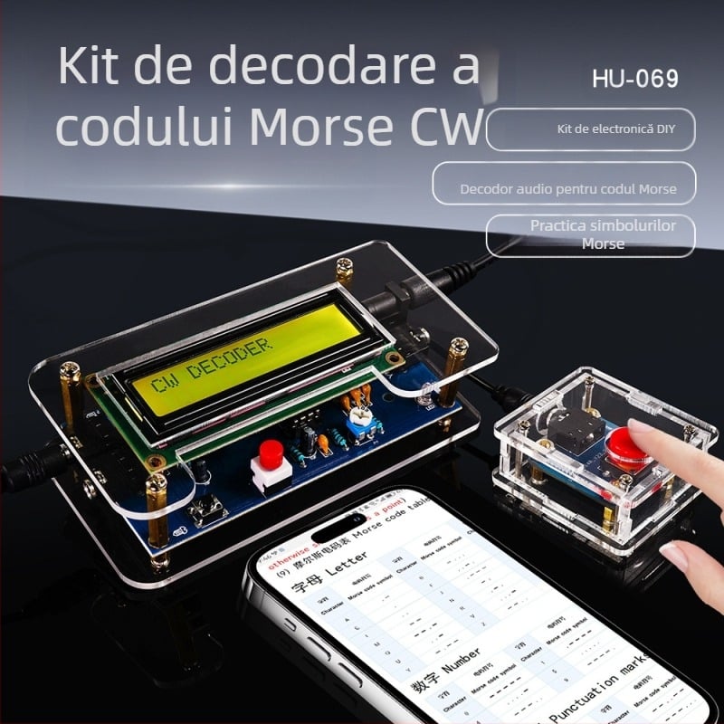 Core Storm Decodor CW Morse — kit de piese pentru practică de sudură pe plăci de circuite
