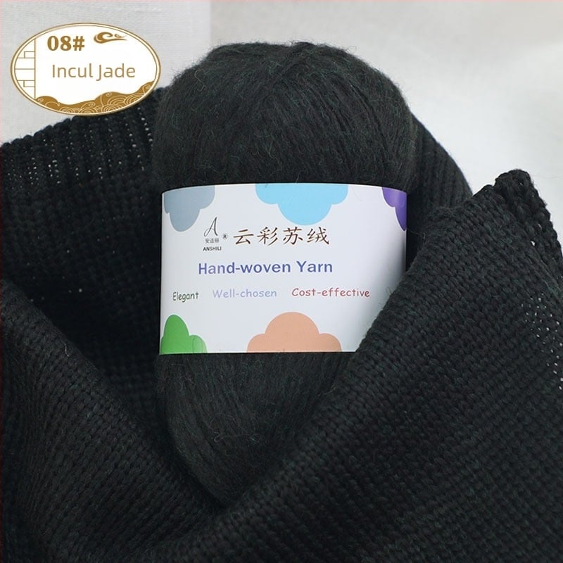 Fire de tricotat manual pentru fular și pulover, amestec lână-cotton, lână țesută, fir grup, marcă Comfortable