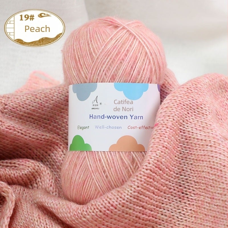 Fire de tricotat manual pentru fular și pulover, amestec lână-cotton, lână țesută, fir grup, marcă Comfortable