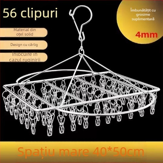 Uscător de șosete din oțel inoxidabil, fix, rotund cu clips, model: Uscător de șosete din oțel inoxidabil