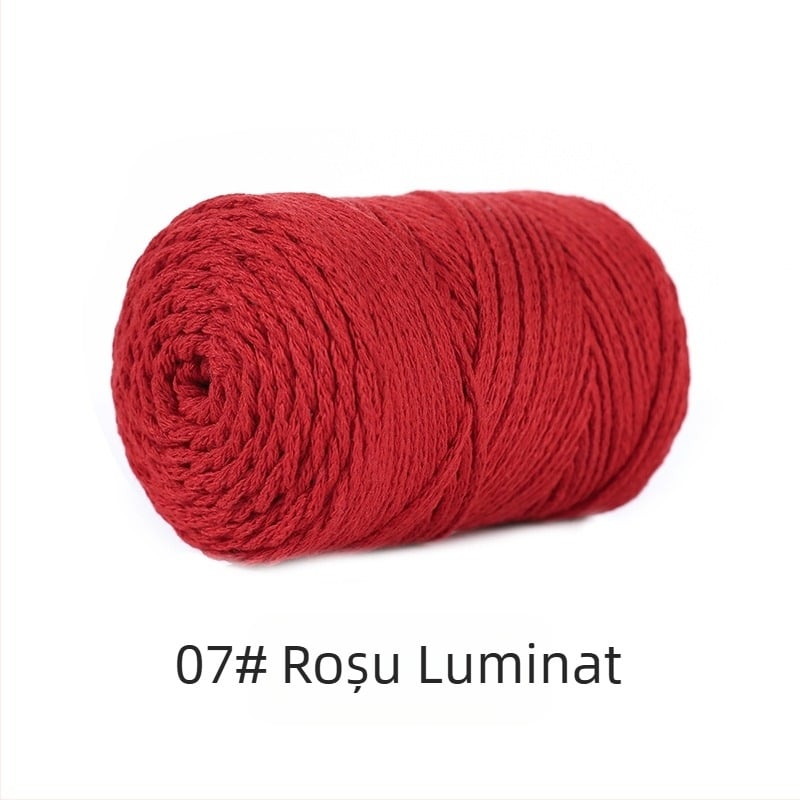 Fir din amestec poliester-bumbac, bumbac gol, filare Vortex, pentru tricotat manual