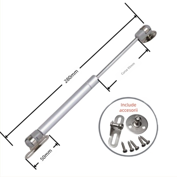 Bară pneumatică de susținere pentru uși de dulap cu pliere și suprafețe tatami – 100N, nylon/oțel, cromare dură