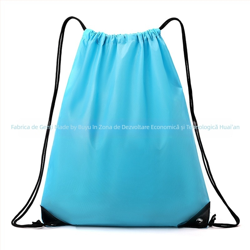 Rucsac cu șnur din material Oxford, capacitate mare, impermeabil și ușor, unisex pentru activități în aer liber și la școală