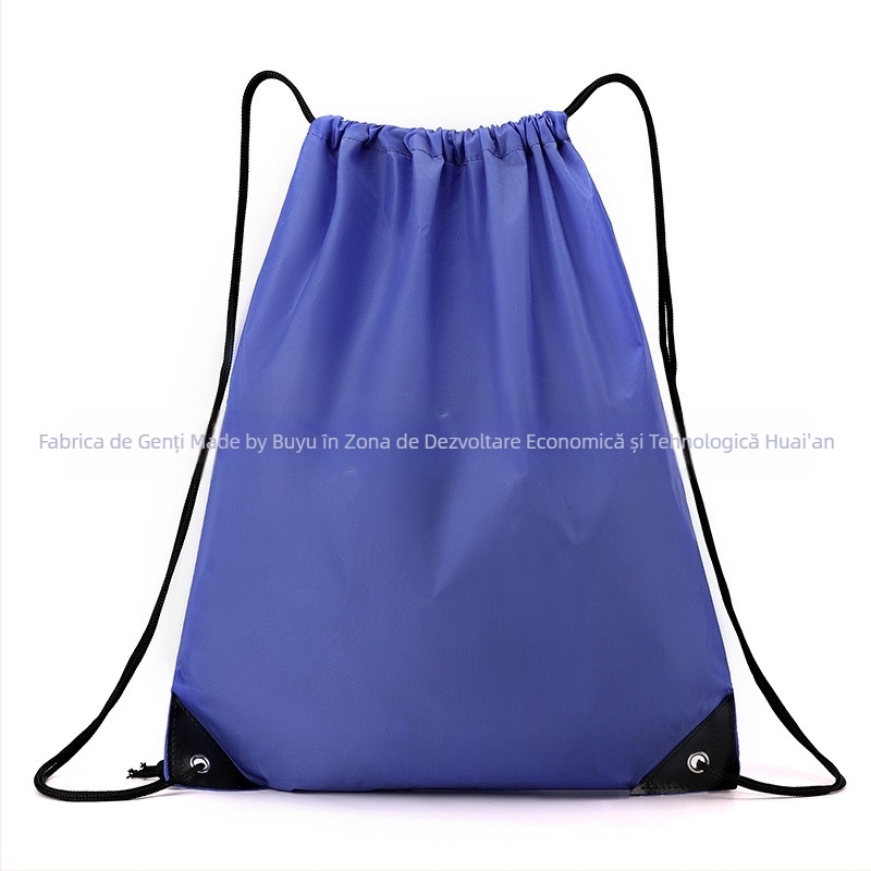 Rucsac cu șnur din material Oxford, capacitate mare, impermeabil și ușor, unisex pentru activități în aer liber și la școală