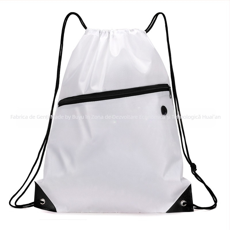 Rucsac cu șnur din material Oxford, capacitate mare, impermeabil și ușor, unisex pentru activități în aer liber și la școală
