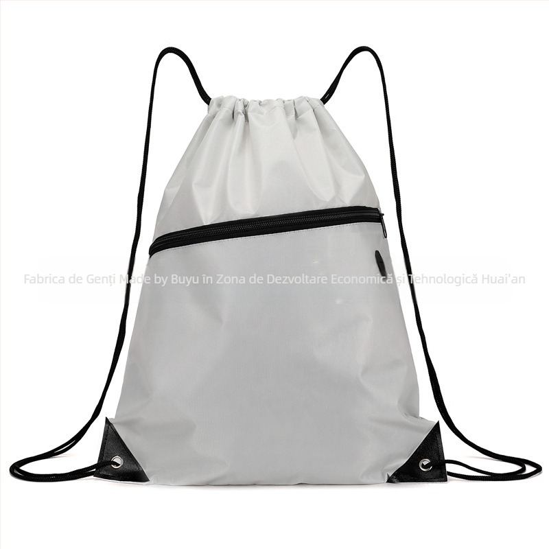Rucsac cu șnur din material Oxford, capacitate mare, impermeabil și ușor, unisex pentru activități în aer liber și la școală