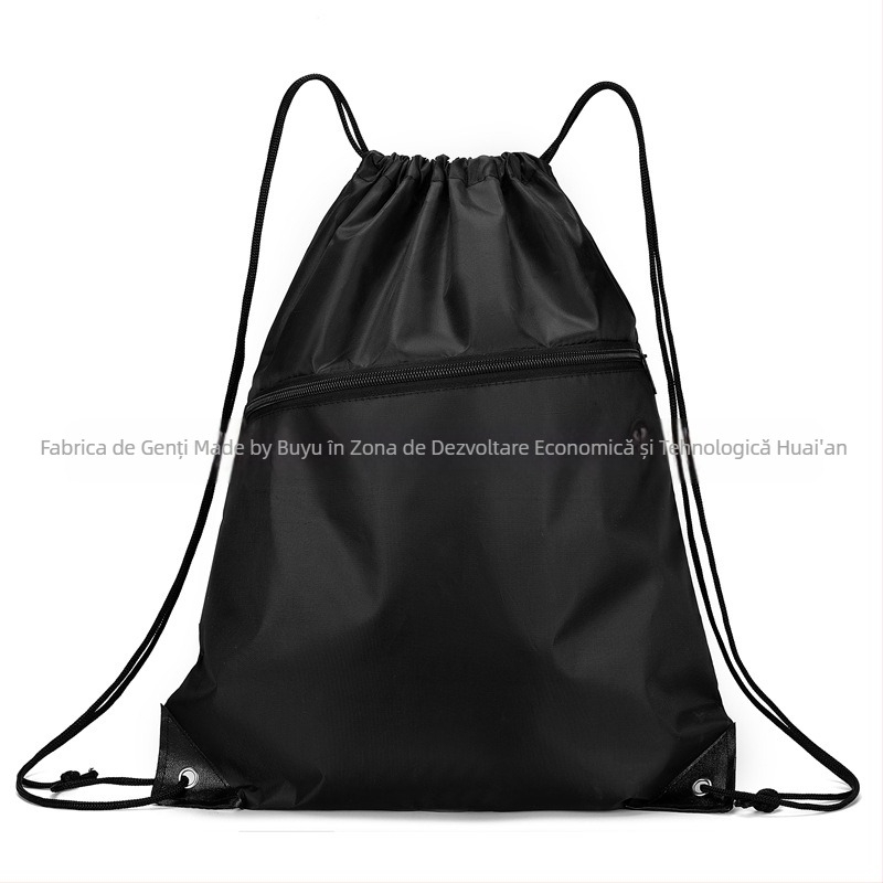 Rucsac cu șnur din material Oxford, capacitate mare, impermeabil și ușor, unisex pentru activități în aer liber și la școală