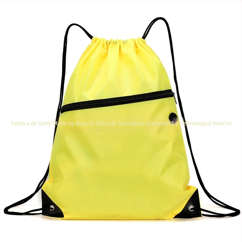 Rucsac cu șnur din material Oxford, capacitate mare, impermeabil și ușor, unisex pentru activități în aer liber și la școală