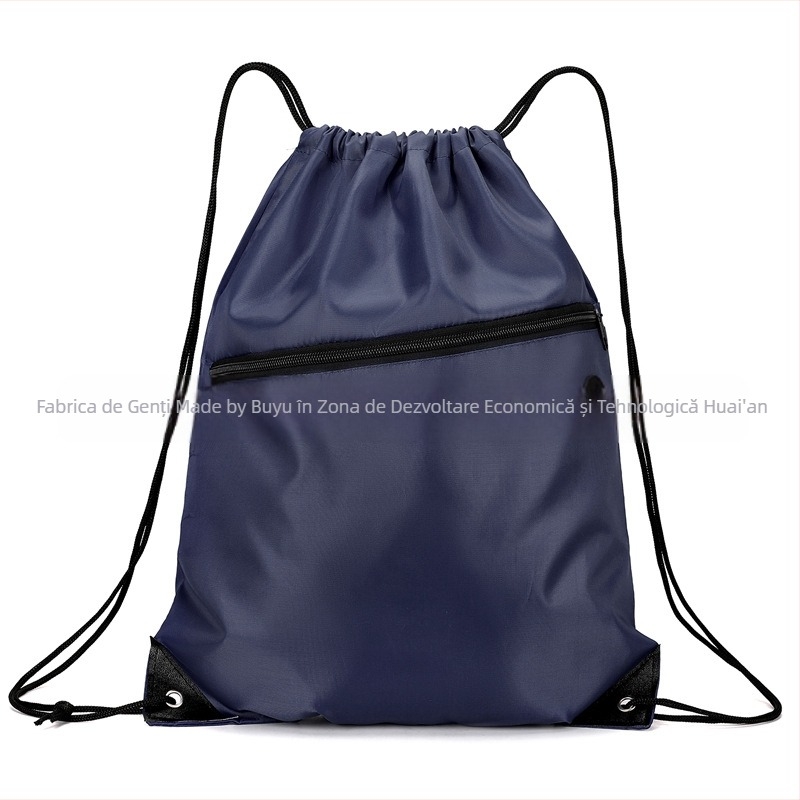 Rucsac cu șnur din material Oxford, capacitate mare, impermeabil și ușor, unisex pentru activități în aer liber și la școală