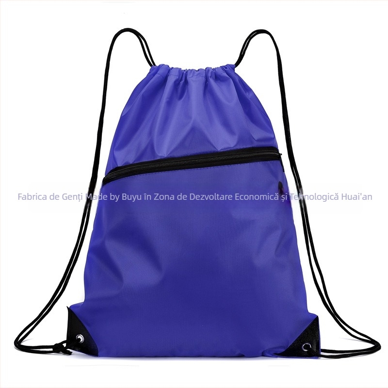 Rucsac cu șnur din material Oxford, capacitate mare, impermeabil și ușor, unisex pentru activități în aer liber și la școală