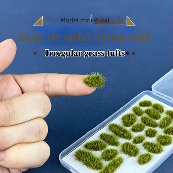 Model arhitectural pentru masă de nisip cu grupuri de iarbă neregulate, material nylon, ambalaj în cutie color, DIY și logo OEM, potrivit pentru vârsta 15–35