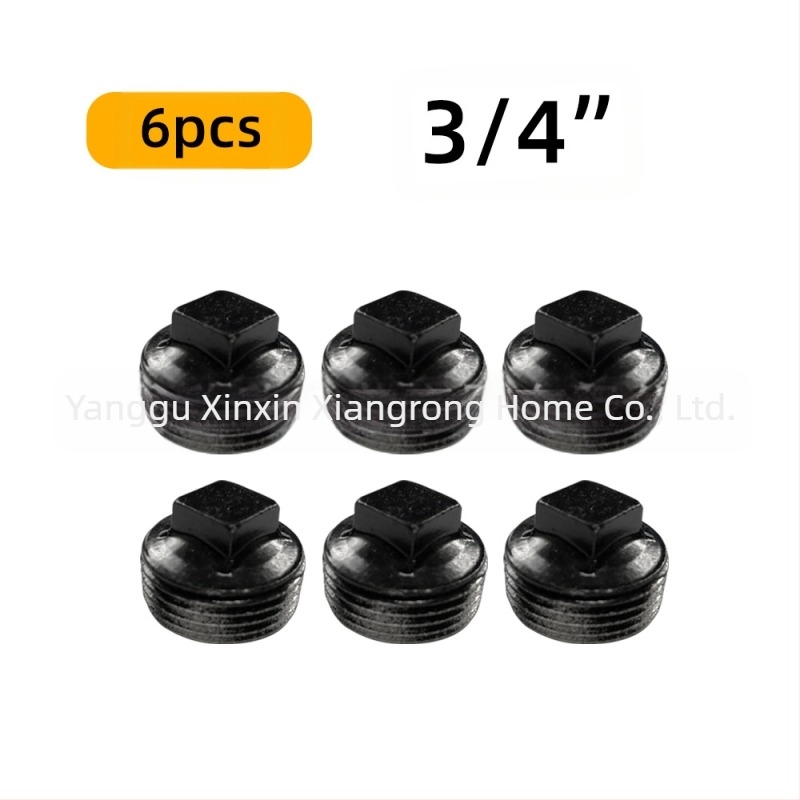 Set de 6 accesorii pentru țevi – suport pentru raft din fontă, cu filet, stil retro-industrial, decor DIY pentru mobilier
