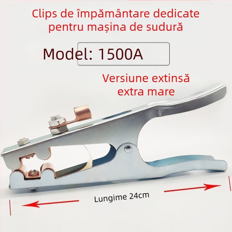 Clamă de împământare pentru sudură cu arc Argon, 500–1000 A, design îngroșat, acționare pneumatică, încălzire cu aer cald și infraroșu îndepărtat