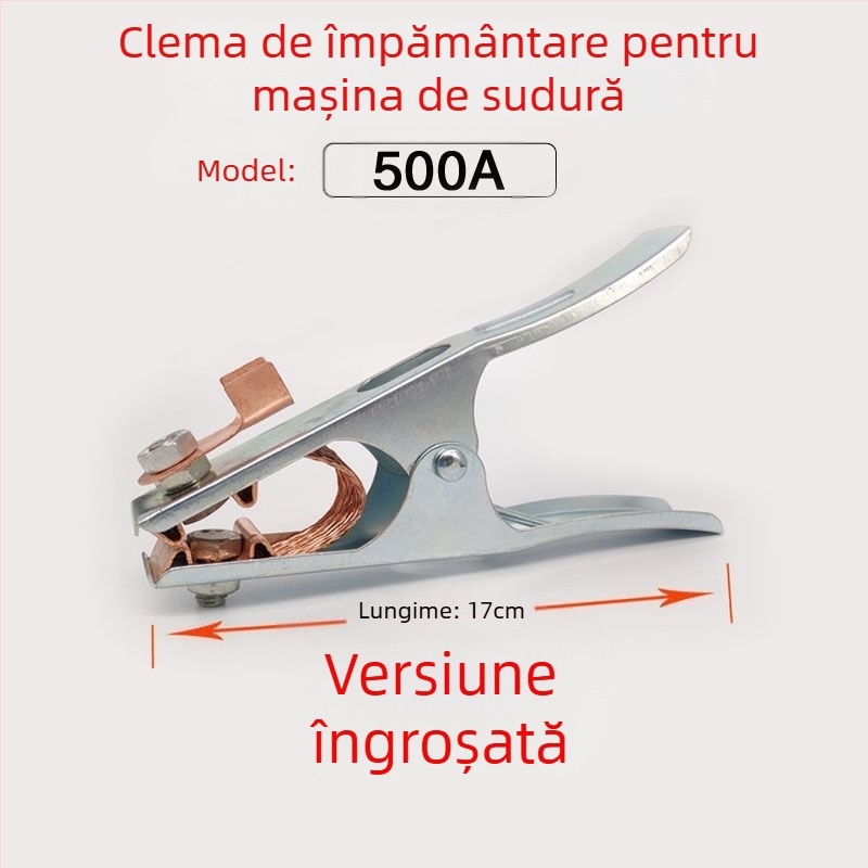 Clamă de împământare pentru sudură cu arc Argon, 500–1000 A, design îngroșat, acționare pneumatică, încălzire cu aer cald și infraroșu îndepărtat