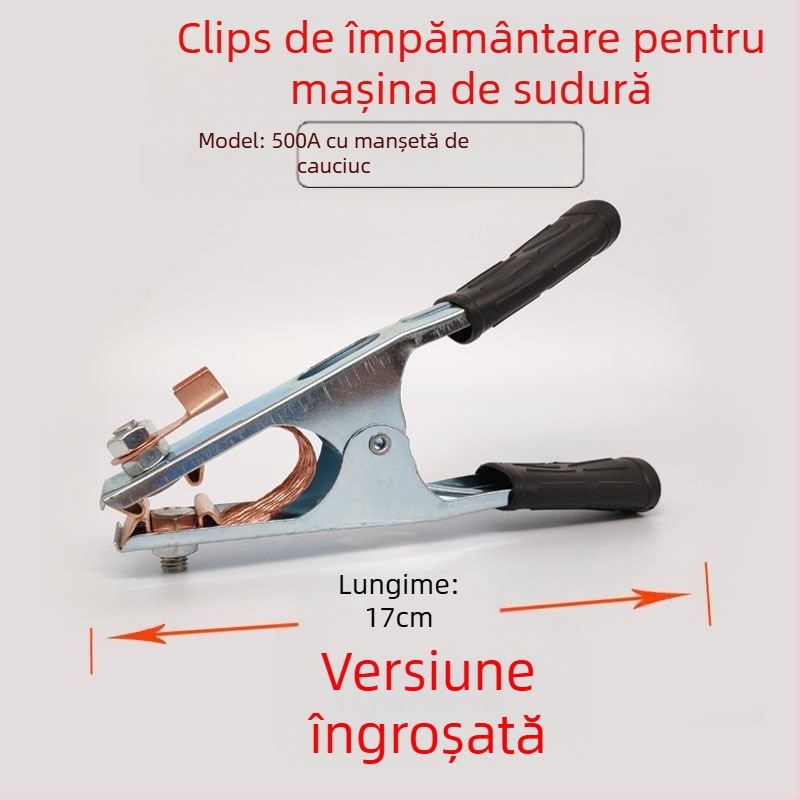 Clamă de împământare pentru sudură cu arc Argon, 500–1000 A, design îngroșat, acționare pneumatică, încălzire cu aer cald și infraroșu îndepărtat
