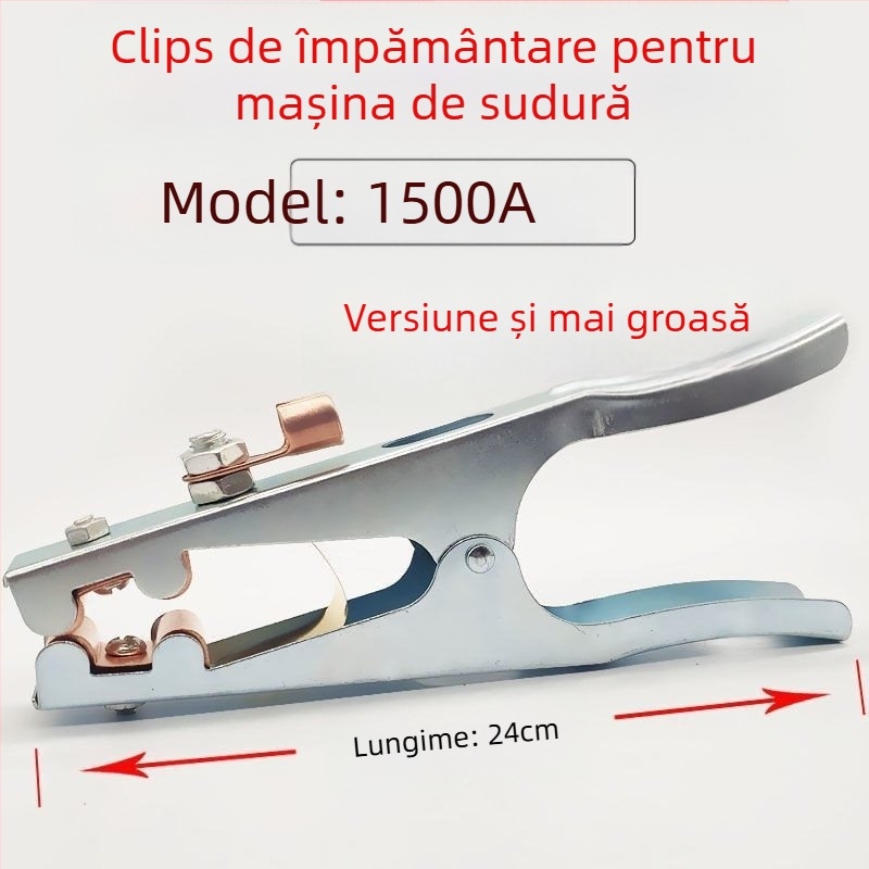 Clamă de împământare pentru sudură cu arc Argon, 500–1000 A, design îngroșat, acționare pneumatică, încălzire cu aer cald și infraroșu îndepărtat