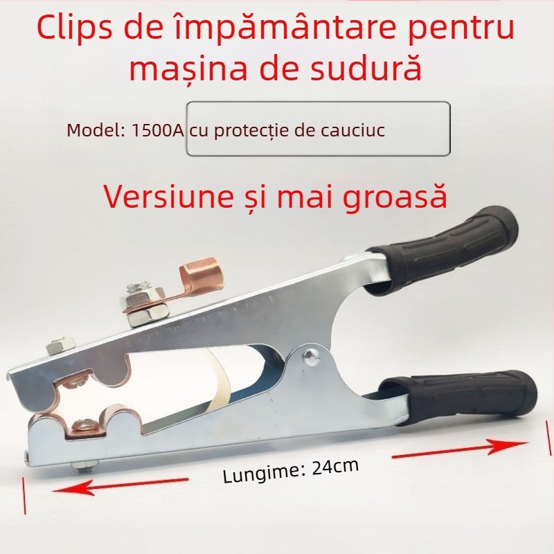 Clamă de împământare pentru sudură cu arc Argon, 500–1000 A, design îngroșat, acționare pneumatică, încălzire cu aer cald și infraroșu îndepărtat