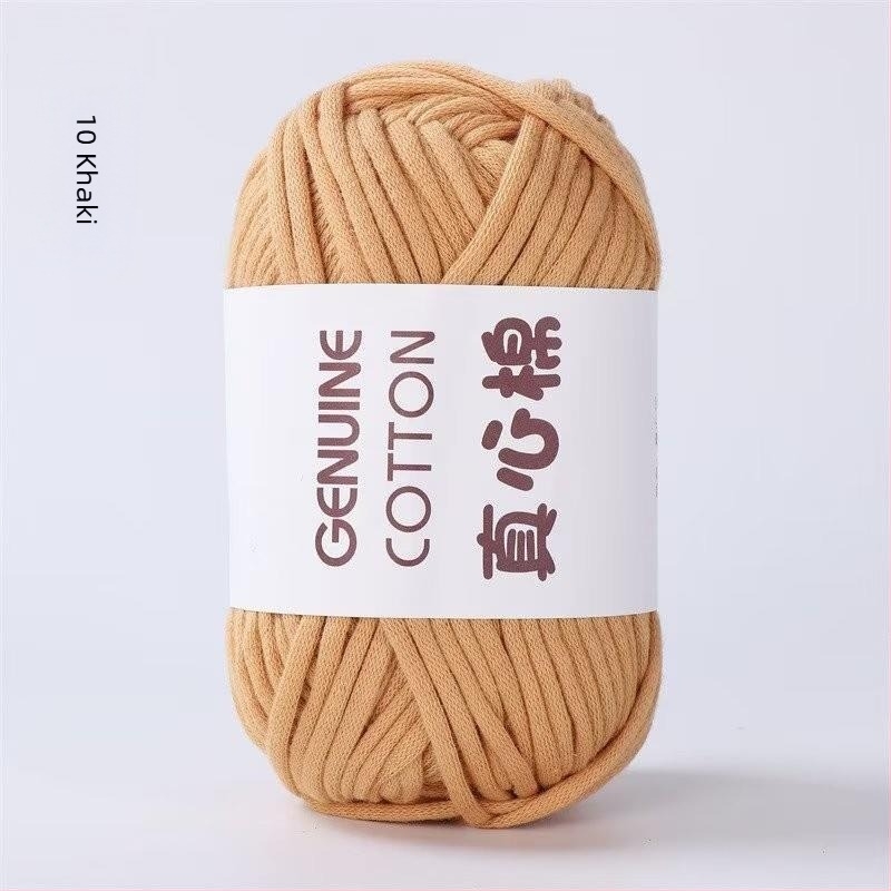 Fir DIY pentru tricotat - bumbac semi-îndreptat, tors cu fus, miez gol umplut cu bumbac