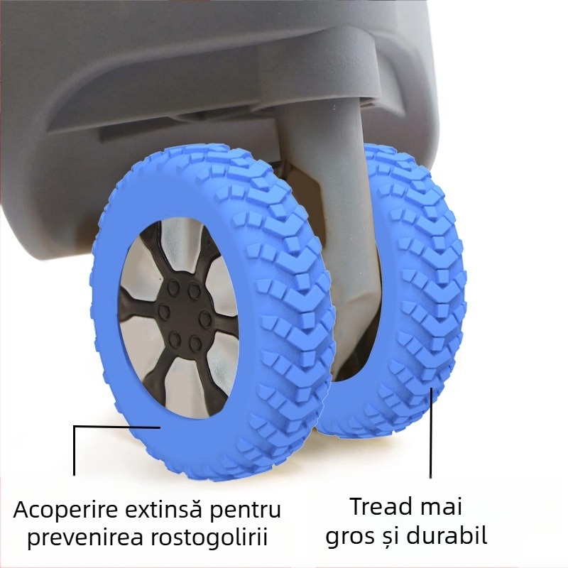 Capac siliconic pentru roata bagajelor – universal pentru role, rezistent la uzură