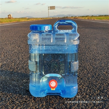 Găleată pătrată de apă pentru călătorii în aer liber cu mașina, din plastic, cu robinet, gură largă, rezervor de apă