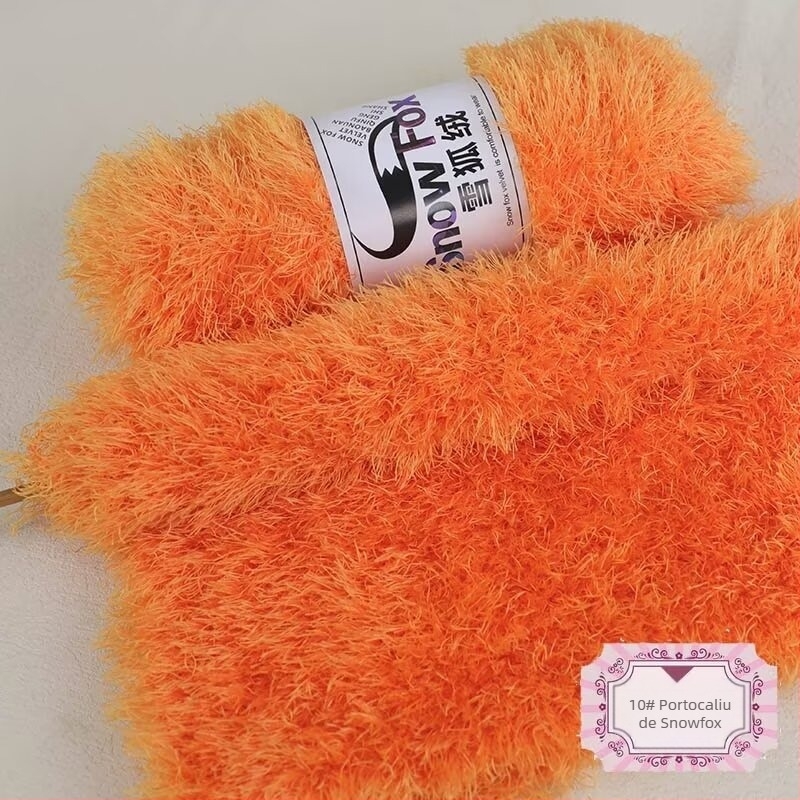 Fular Snow Fox din velur, fire grupate, torsionate, tricotat, Yunzhen