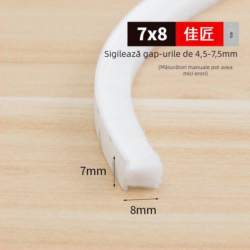 Bandă de etanșare pentru ferestre și uși, universală, autoadezivă, anti-coliziune, rezistentă la vânt și izolație termică.