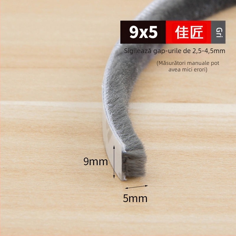 Bandă de etanșare pentru ferestre și uși, universală, autoadezivă, anti-coliziune, rezistentă la vânt și izolație termică.