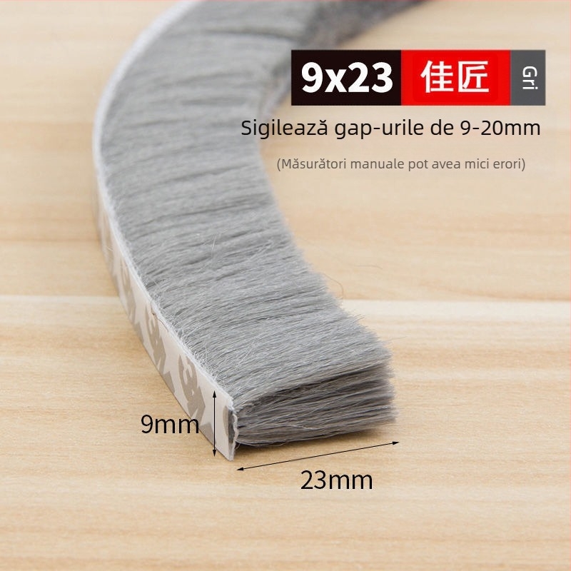 Bandă de etanșare pentru ferestre și uși, universală, autoadezivă, anti-coliziune, rezistentă la vânt și izolație termică.