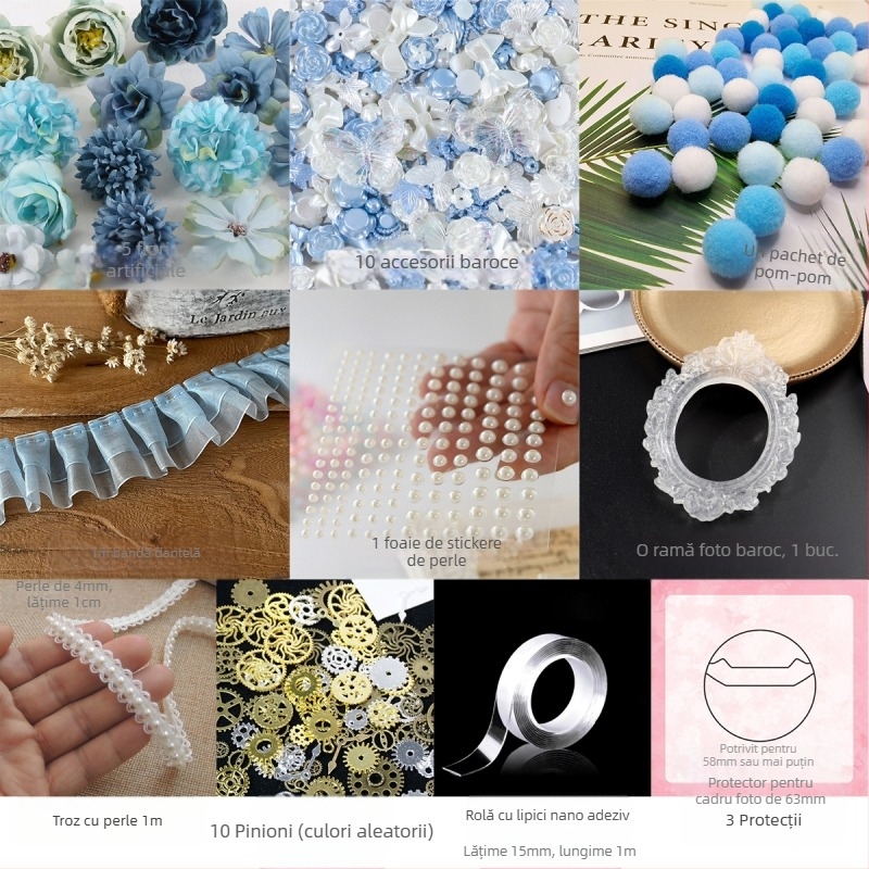 Set DIY de accesorii pentru geantă – elemente acrilice, decorațiuni cu embleme baroce, Brand: Other; Fără personalizare; Meșteșug: Altul; IP: Nu