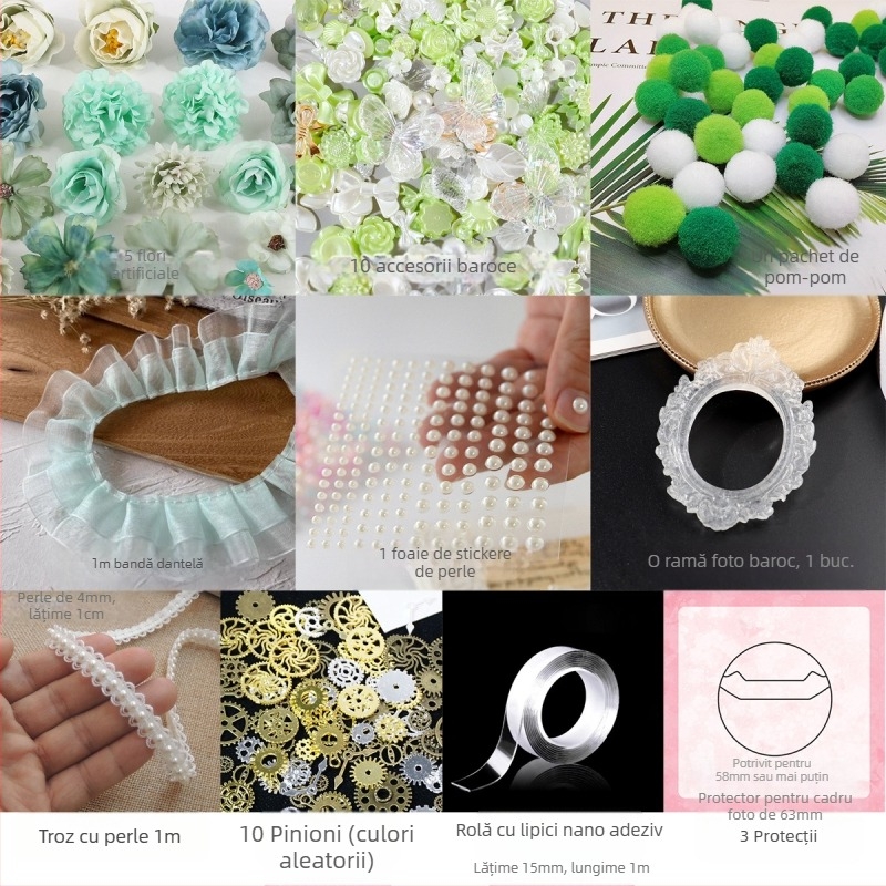 Set DIY de accesorii pentru geantă – elemente acrilice, decorațiuni cu embleme baroce, Brand: Other; Fără personalizare; Meșteșug: Altul; IP: Nu