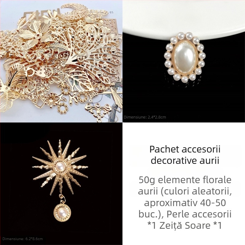 Set DIY de accesorii pentru geantă – elemente acrilice, decorațiuni cu embleme baroce, Brand: Other; Fără personalizare; Meșteșug: Altul; IP: Nu