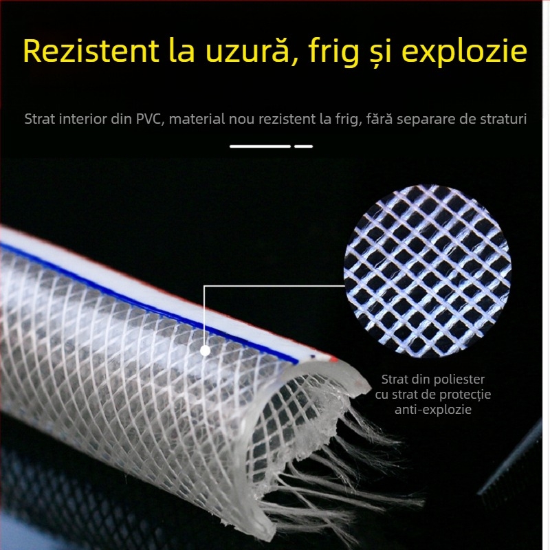 Furtun de apă din PVC pentru uz casnic, rezistent la frig, potrivit pentru spălarea mașinilor și irigare, furtun cu textură piele de șarpe, certificat CE