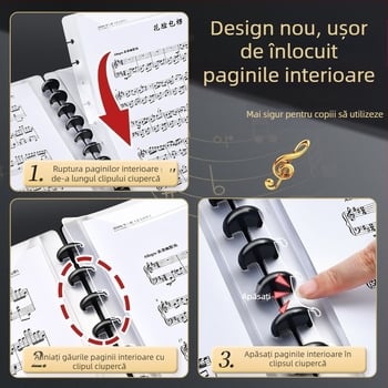 Mapă pentru partituri, model XWS-LPJ01-0812, material: plastic.