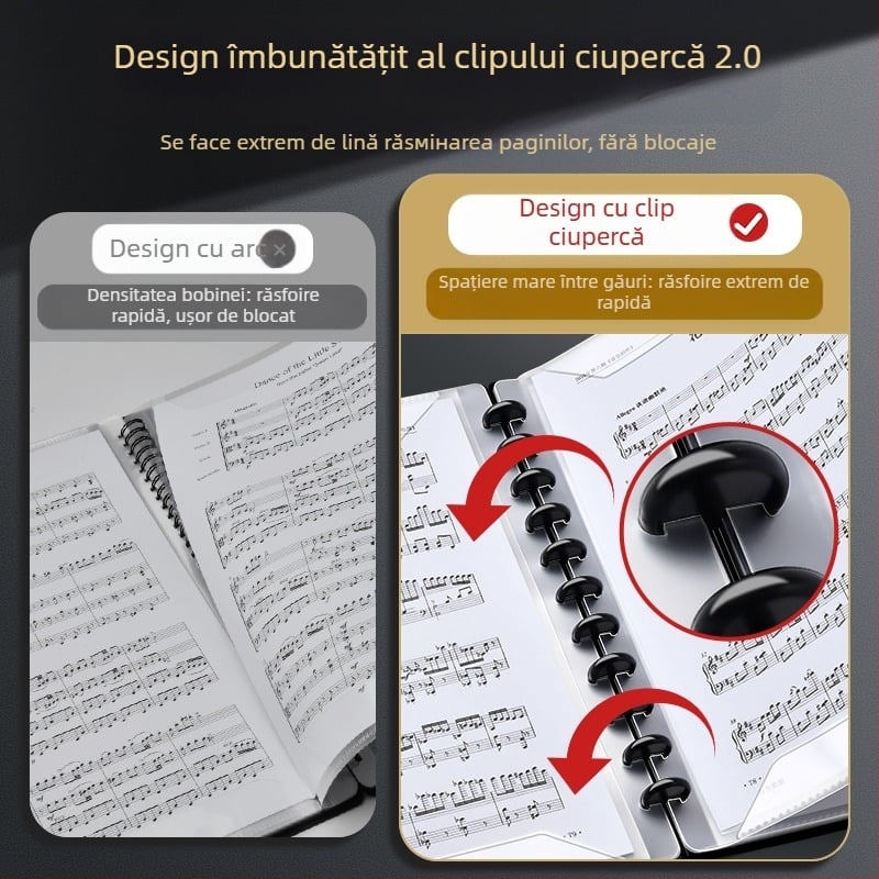 Mapă pentru partituri, model XWS-LPJ01-0812, material: plastic.