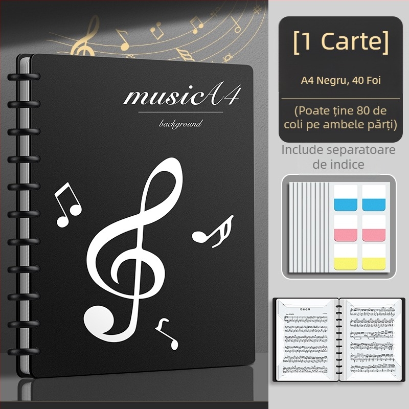 Mapă pentru partituri, model XWS-LPJ01-0812, material: plastic.