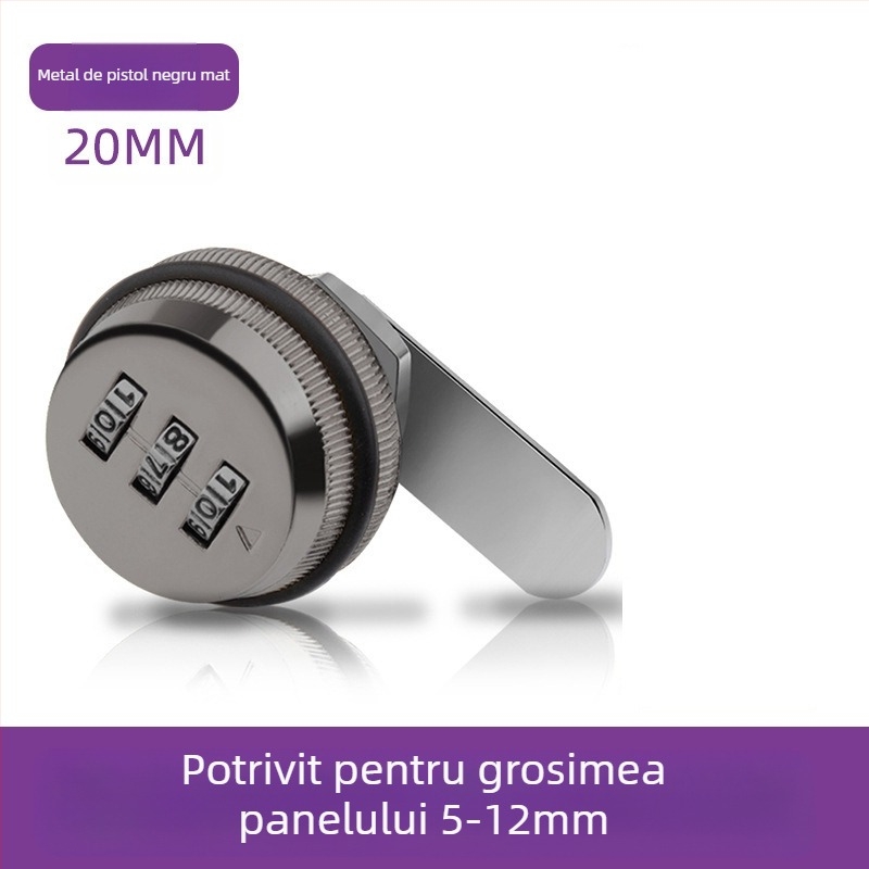 Încuietoare de dulap cu parolă Jia Shundi, model 006, din aliaj de zinc, pentru dulapuri și birouri