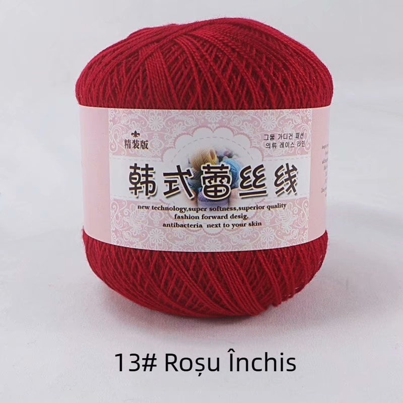 Fir de dantelă pentru croșetat, varietate 8 lace, 7s ply, 1 fir, fir de grup
