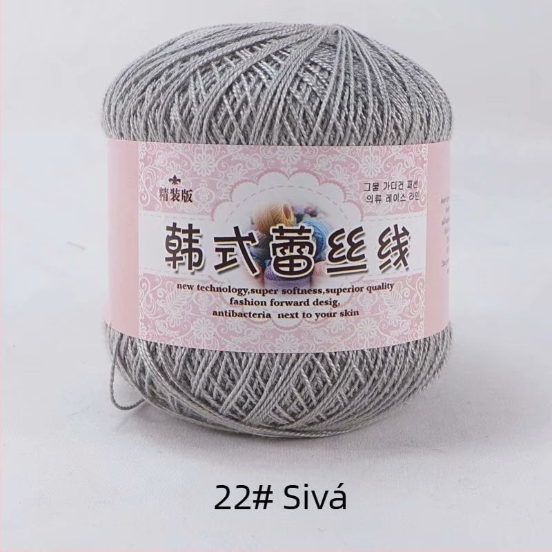 Fir de dantelă pentru croșetat, varietate 8 lace, 7s ply, 1 fir, fir de grup