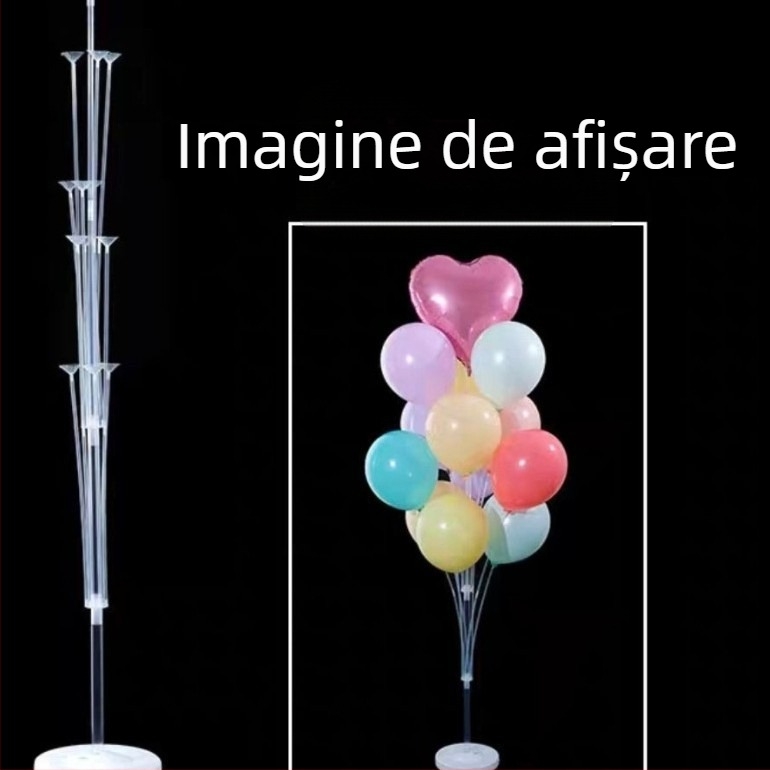 Coloane de baloane pentru podea, decor de eveniment premium – ideale pentru inaugurări, zile de naștere, absolvire și activități școlare; Material: plastic; Ambalaj inclus; Fără personalizare; Import: nu; Licență IP: nu