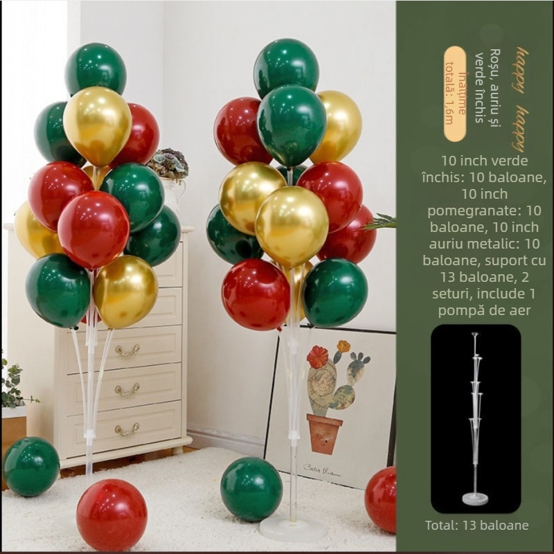 Coloane de baloane pentru podea, decor de eveniment premium – ideale pentru inaugurări, zile de naștere, absolvire și activități școlare; Material: plastic; Ambalaj inclus; Fără personalizare; Import: nu; Licență IP: nu