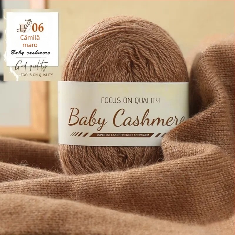 Kit DIY pentru fular din cașmir — tricotat manual, fir mediu gros