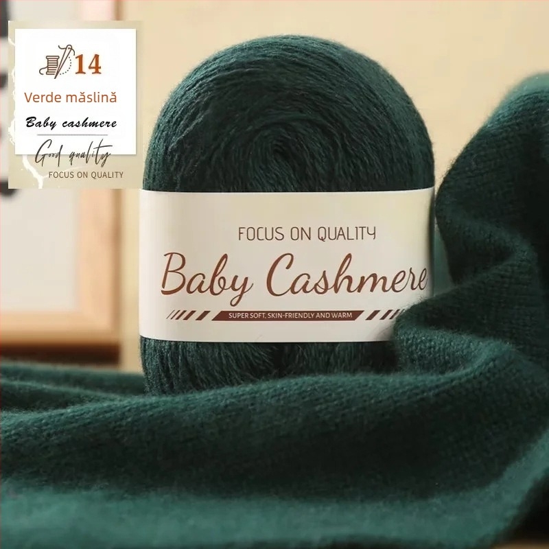 Kit DIY pentru fular din cașmir — tricotat manual, fir mediu gros